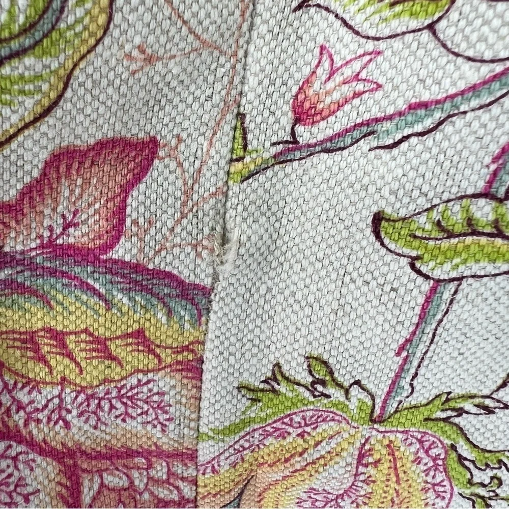 Lalage Beaumont Linen‎ Botanical Floral Print Shift Dress Professional